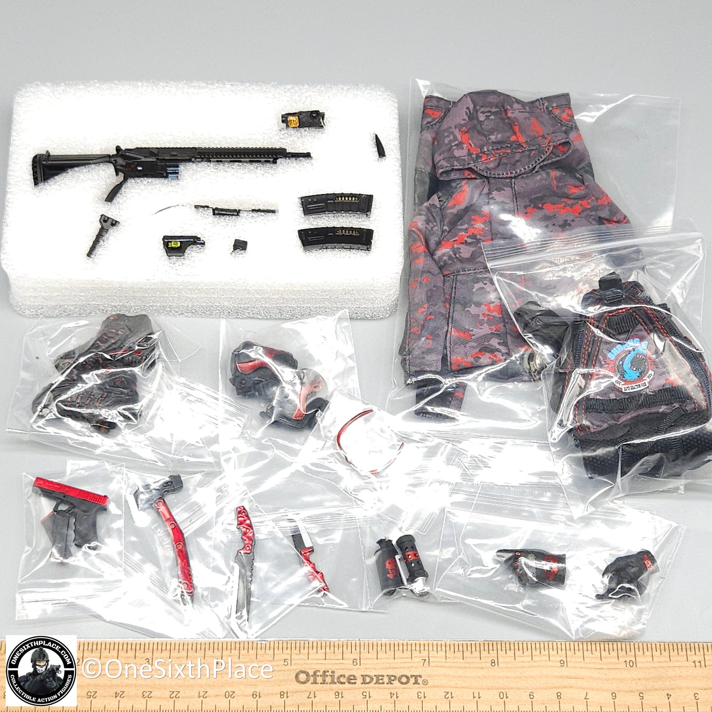 1:6 scale Fire Girl Female CQB Tactical Agent in Grey Accessory Set for 12" Figures FG090B