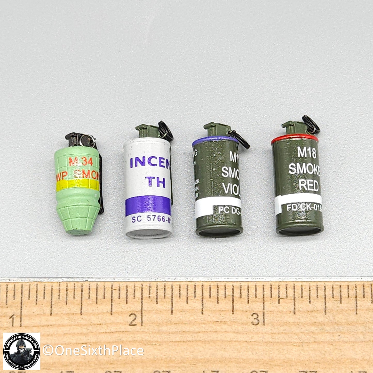 1:6 scale Ujindou Vietnam MACV-SOG Team Leader Grenades (x4) for 12" Figures