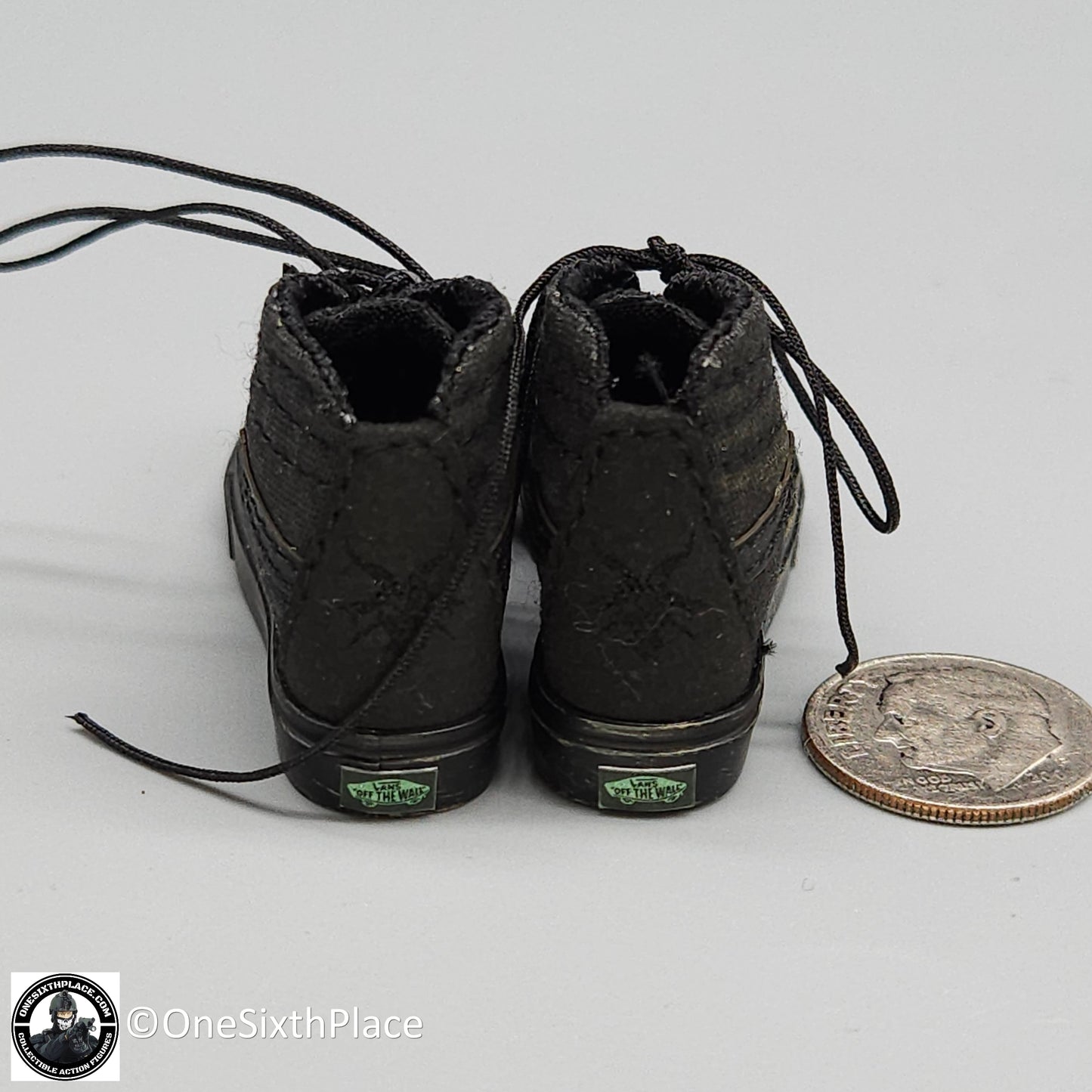 1:6 scale Easy & Simple Paramilitary Forces Operator Black Skate Shoes for 12" Figures