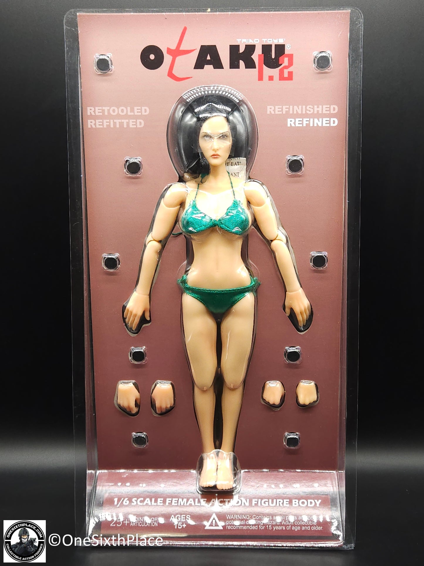 1:6 Triad Toys Female Otaku 1.2 Caucasian Body w/ Brunette Hair for 12" Figure READ NOTES