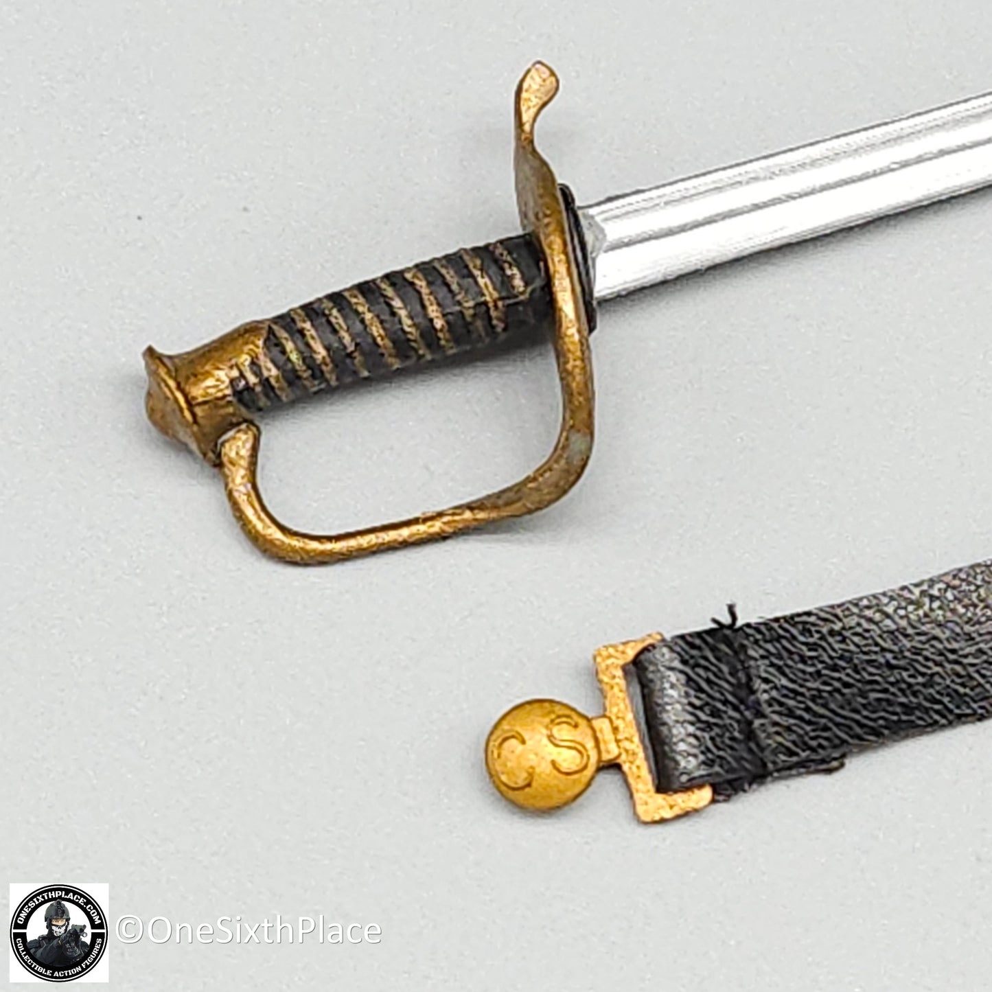 1:6 scale Sideshow Civil War Confederate Infantry Officer Sword & Saber Belt for 12" Figures
