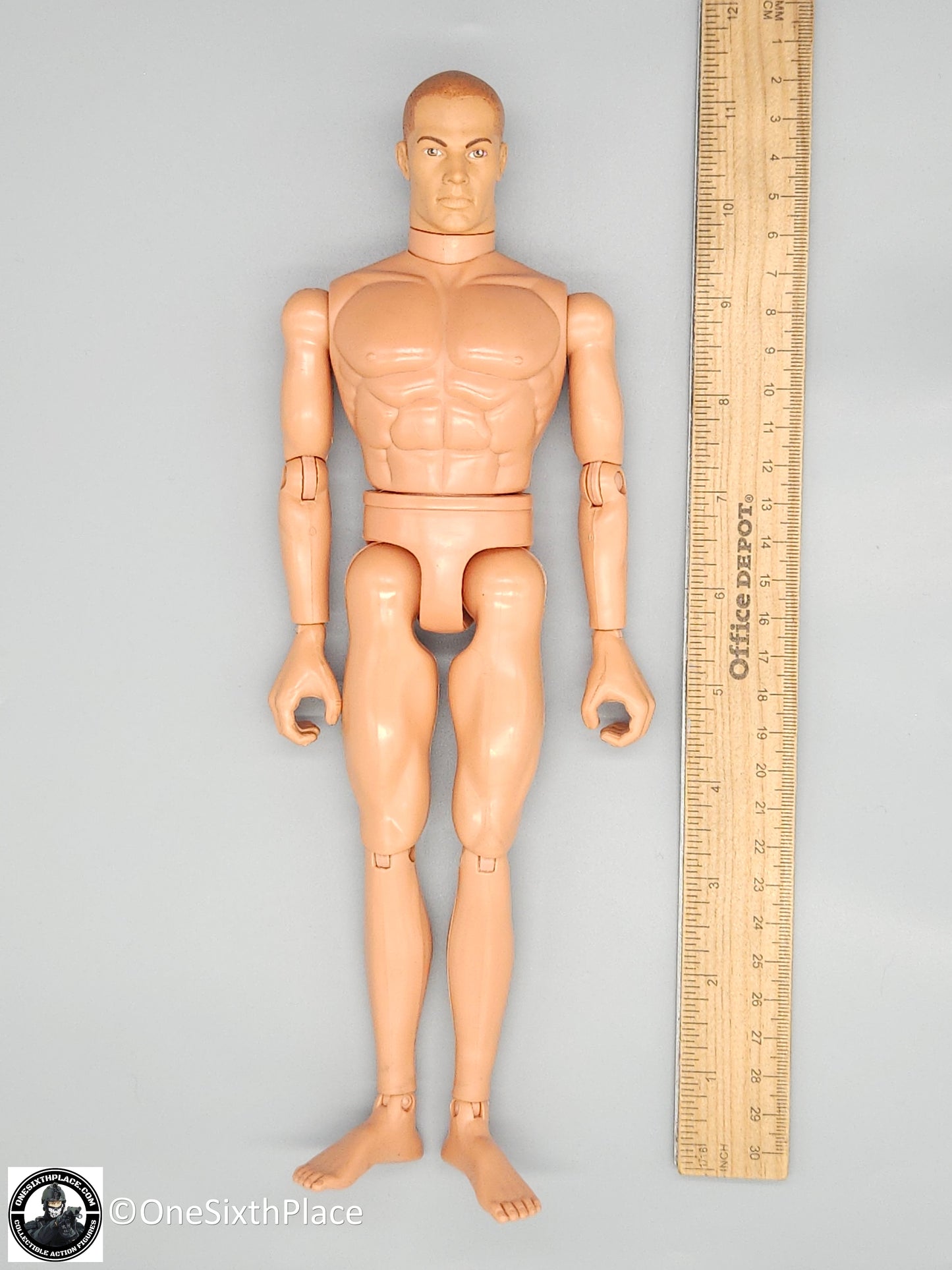 1:6 scale Hasbro GI Joe 1996 Male Body w/ Brown Buzz Cut & Brown Eyes 12" Figure