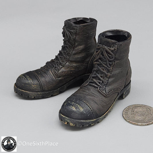 1:6 scale Molded Mens Work Boots (Foot Type) for 12" Action Figures