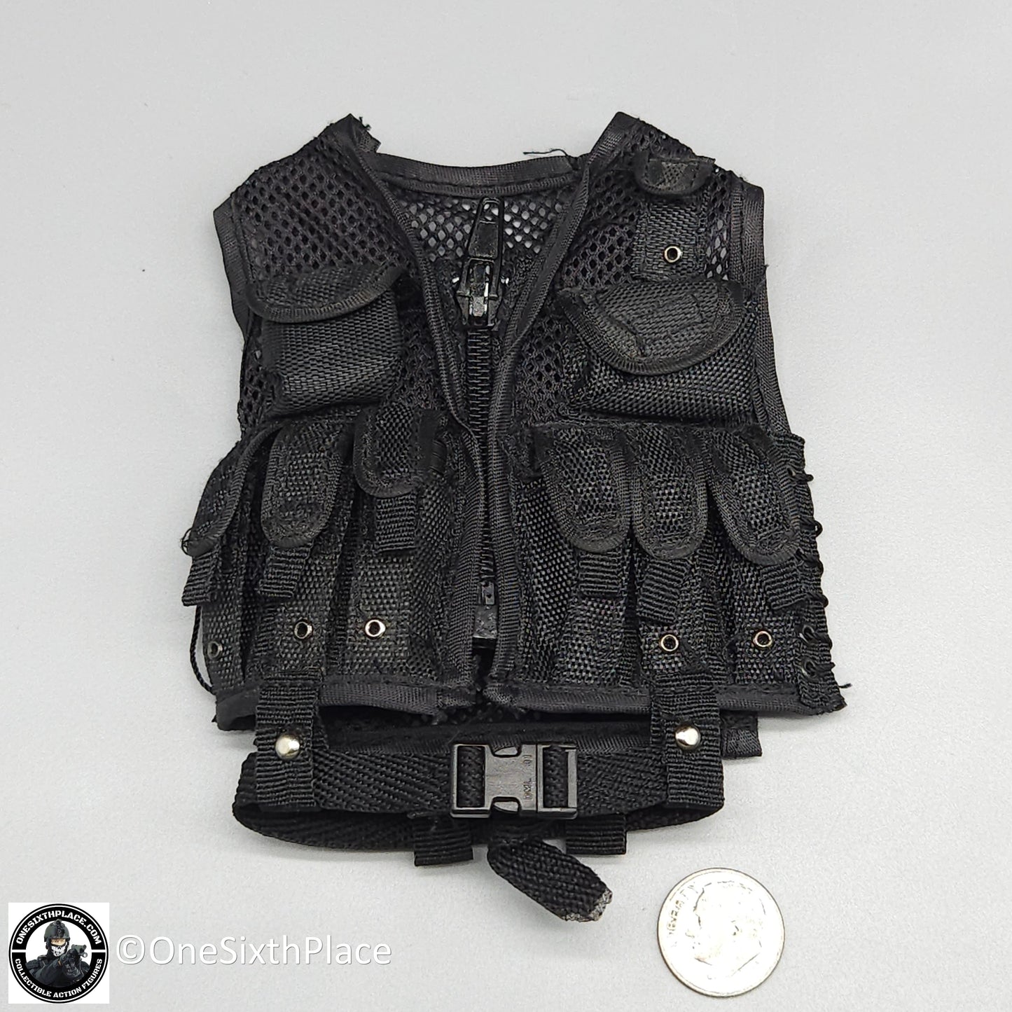 1:6 scale Dragon Delta Force Jeff Black Mesh Assault Vest for 12" Figures