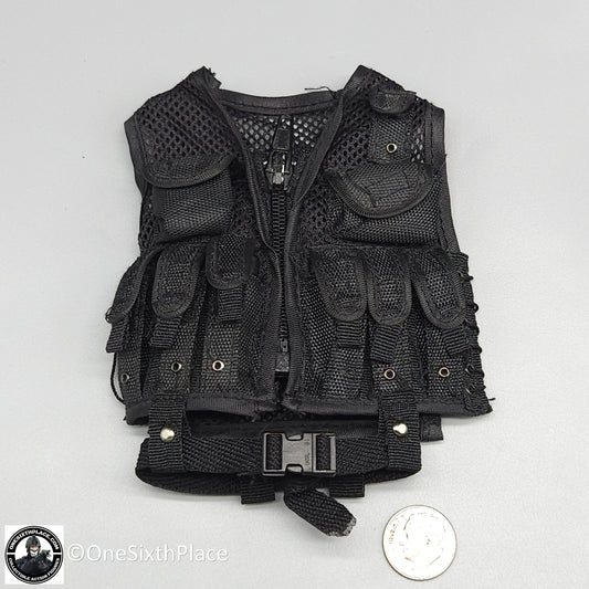1:6 scale Dragon Delta Force Jeff Black Mesh Assault Vest for 12" Figures