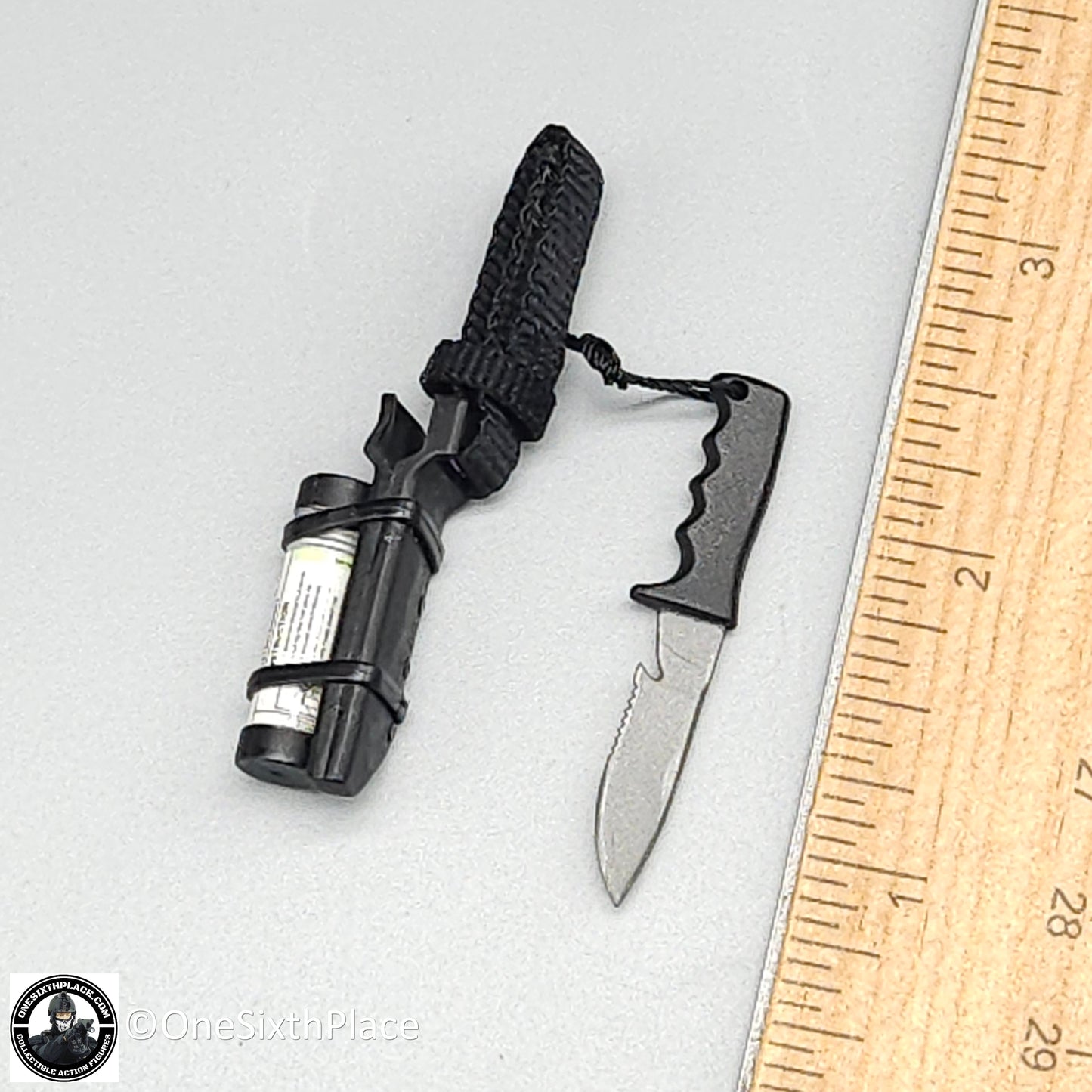 1:6 scale BBI SEAL Sniper Hawkeye Combat Knife w/ Flare for 12" Figures