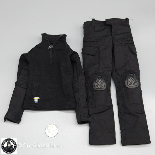 1:6 scale Easy & Simple Paramilitary Forces Operator Black Uniform for 12" Figures