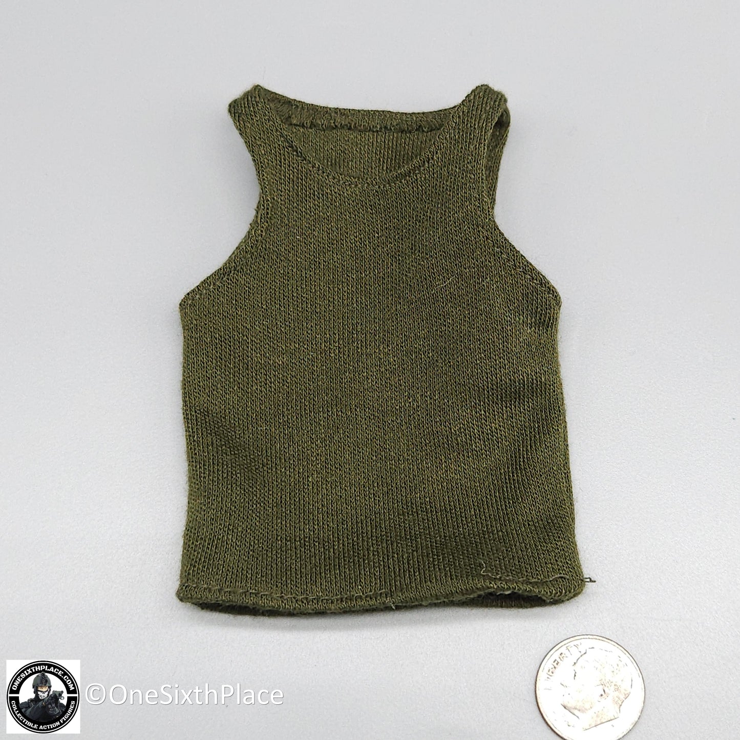 1:6 scale Dragon Kenneth Bowra Vietnam Green Sleeveless T-Shirt for 12" Figures