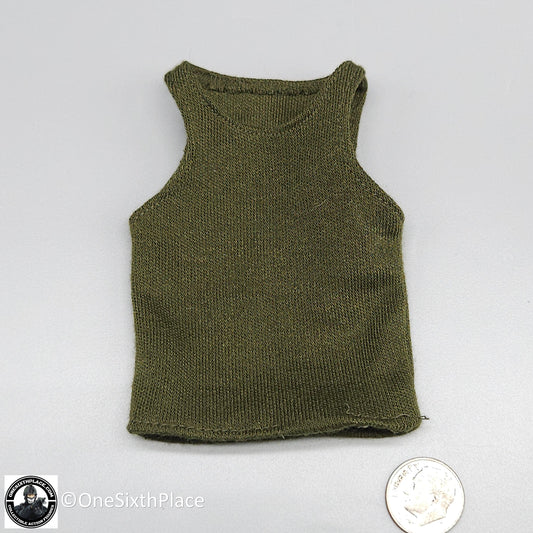 1:6 scale Dragon Kenneth Bowra Vietnam Green Sleeveless T-Shirt for 12" Figures