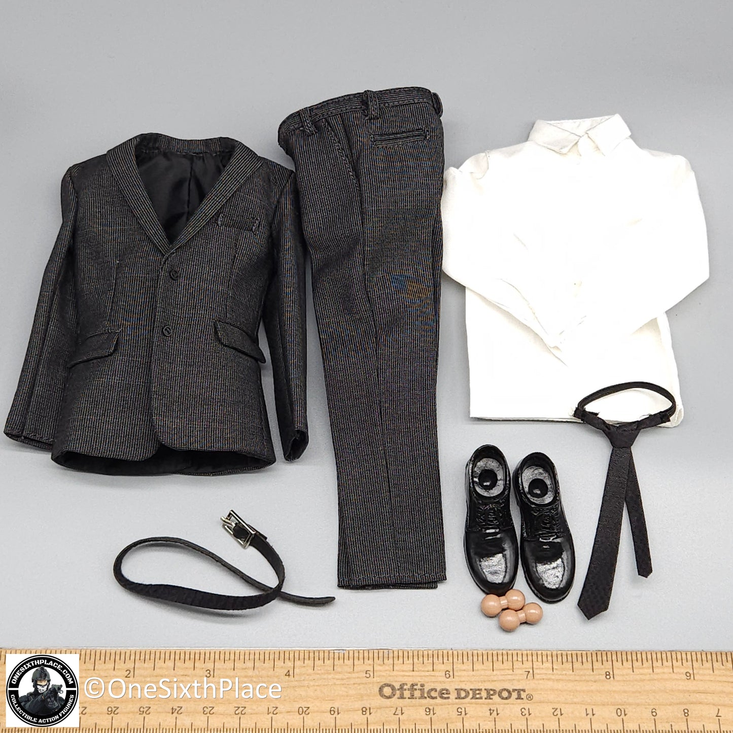 1:6 scale Toys City Mens Homme Select Suits Set in Black for 12" Figures TC-62015C