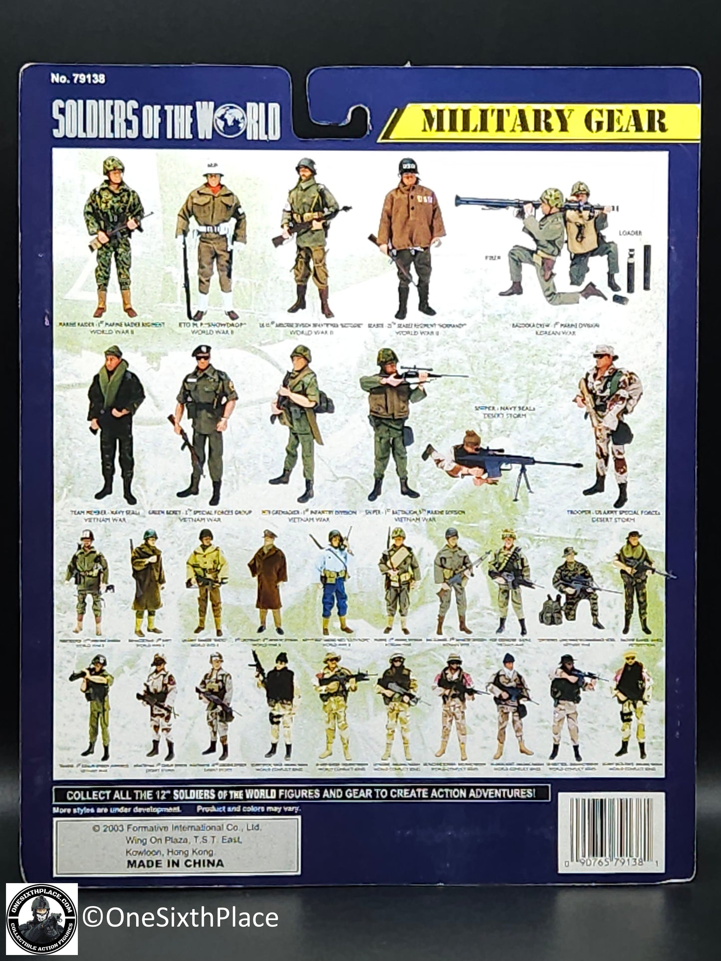 1:6 Soldiers of the World Korean War USMC Bazooka Crew Firer Uniform for 12" Figures