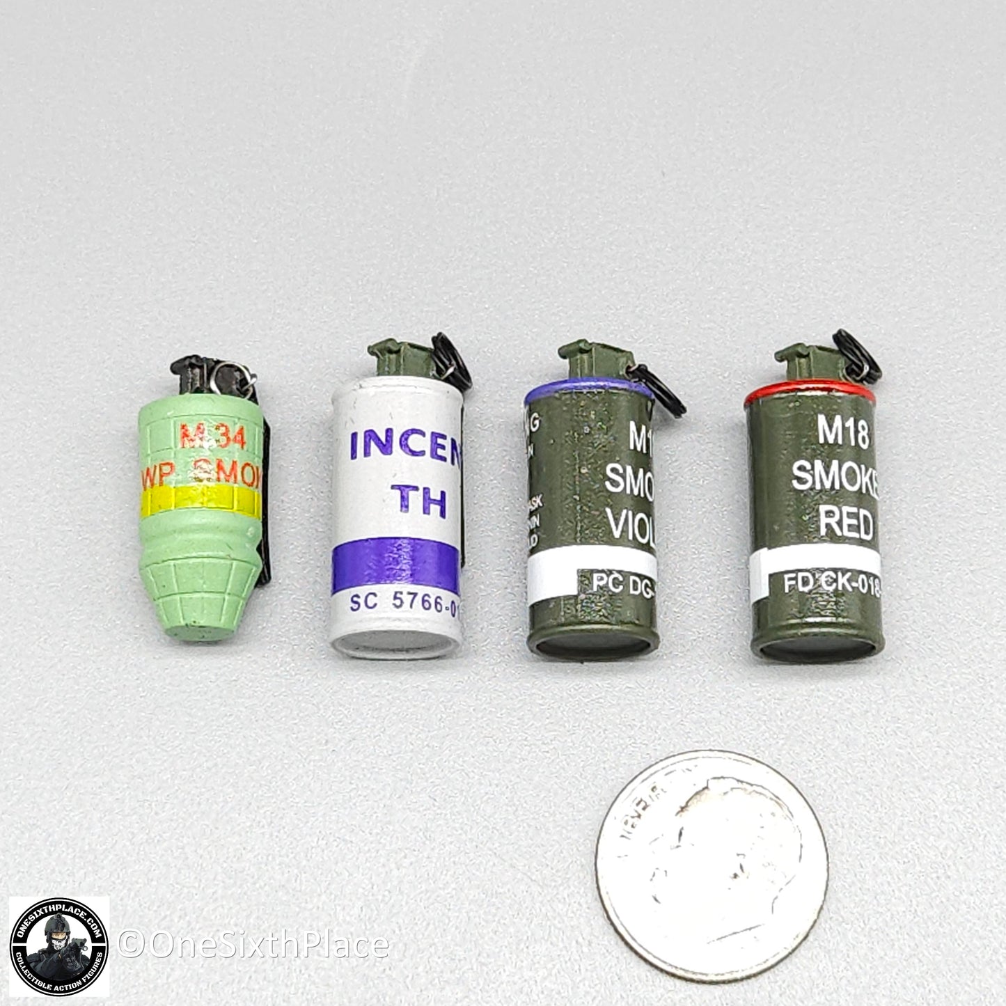 1:6 scale Ujindou Vietnam MACV-SOG Team Leader Grenades (x4) for 12" Figures