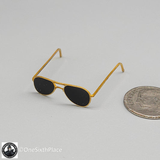 1:6 scale Shinning Toys US Navy F14 Aviator Metal Sunglasses for 12" Figures