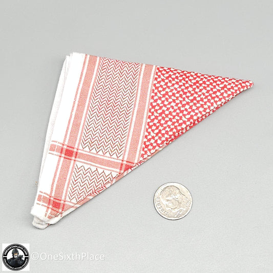1:6 scale SOTW Red Whtie Shemagh Scarf for 12" Figures