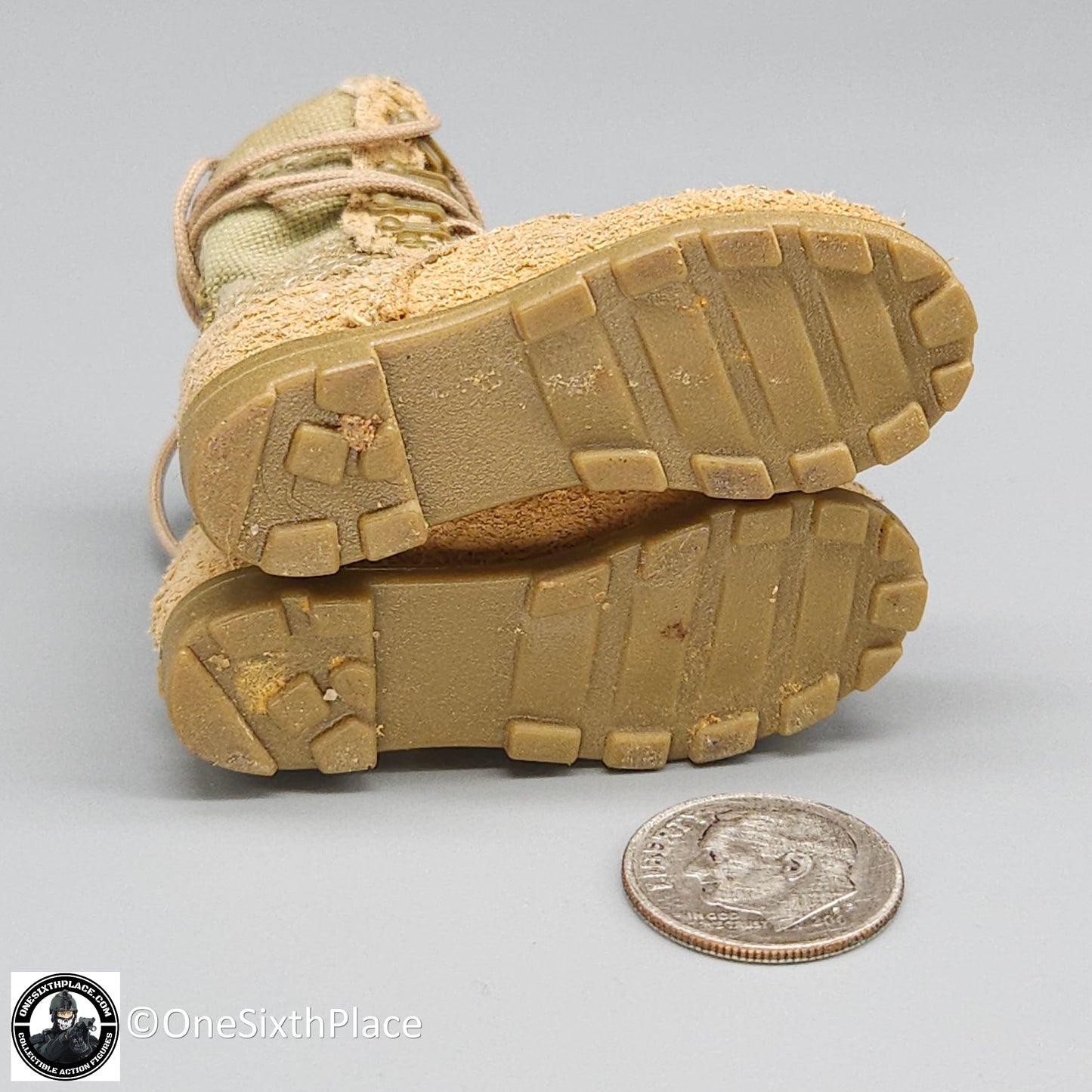 1:6 scale ACE Tan Desert Danner Boots  USED for 12" Figures
