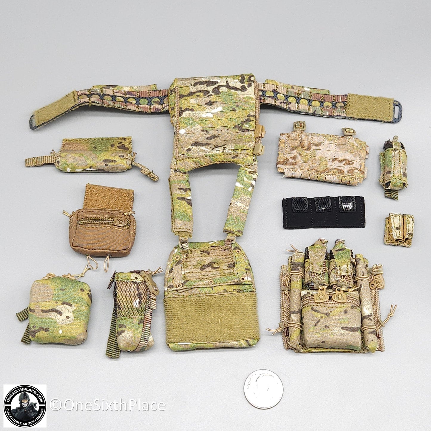 1:6 scale Easy & Simple Paramilitary Forces Operator Multicam Plate Carrier Set for 12" Figures