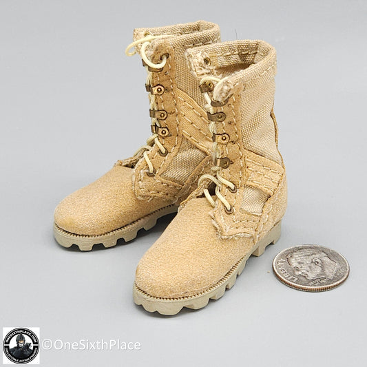 1:6 scale ACE Tan Desert Danner Boots (Foot Type) for 12" Figures