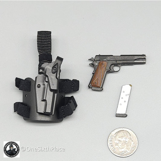 1:6 Soldier Story The Division 2 Agent Caleb Dunne 1911 Pistol w/ Holster for 12" Figures