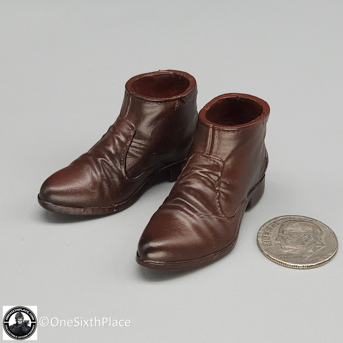 1:6 scale Shinning Toys US Navy F14 Aviator Brown Boots for 12" Figures
