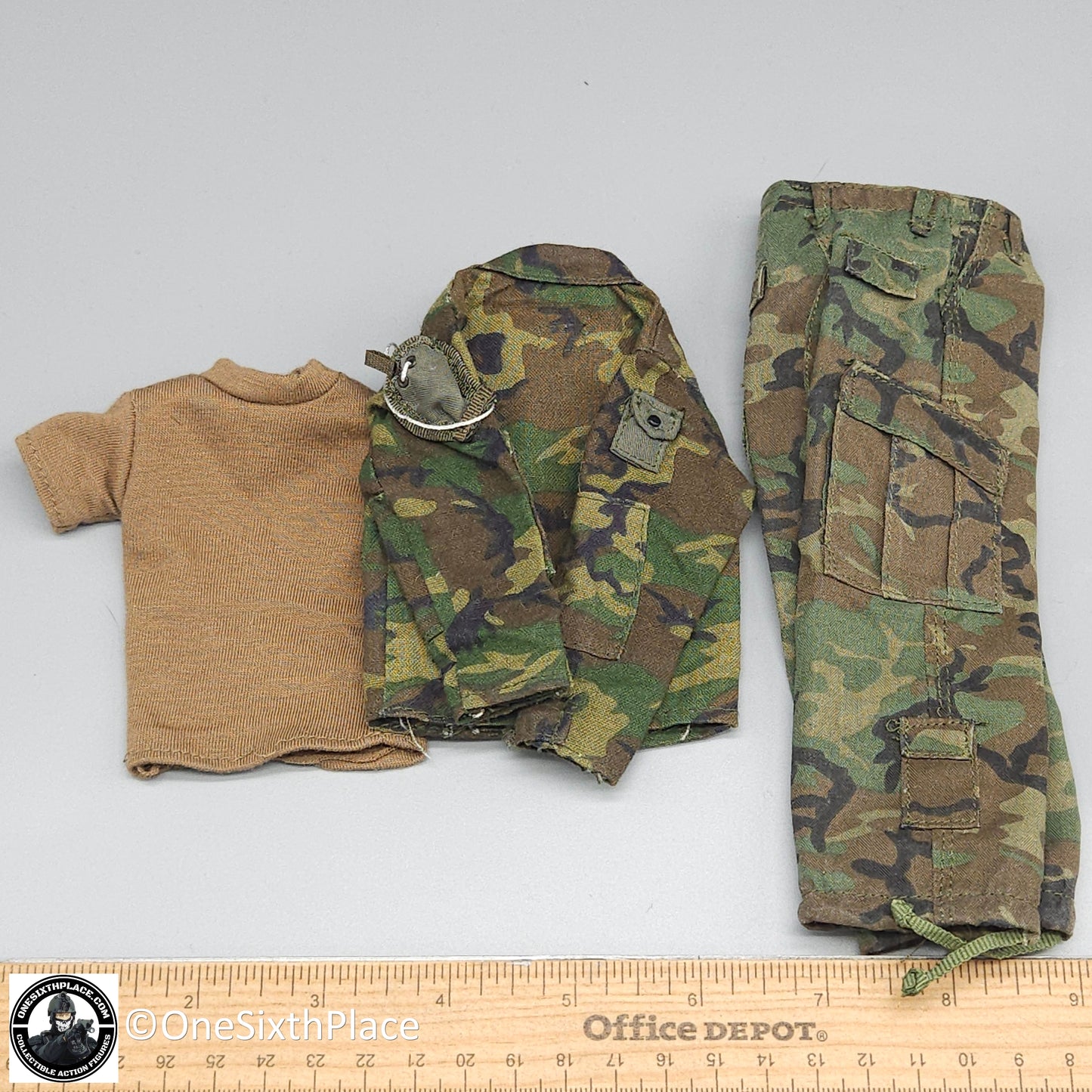 1:6 scale BBI Rogue Green Beret Woodland Camo Uniform for 12" Figures
