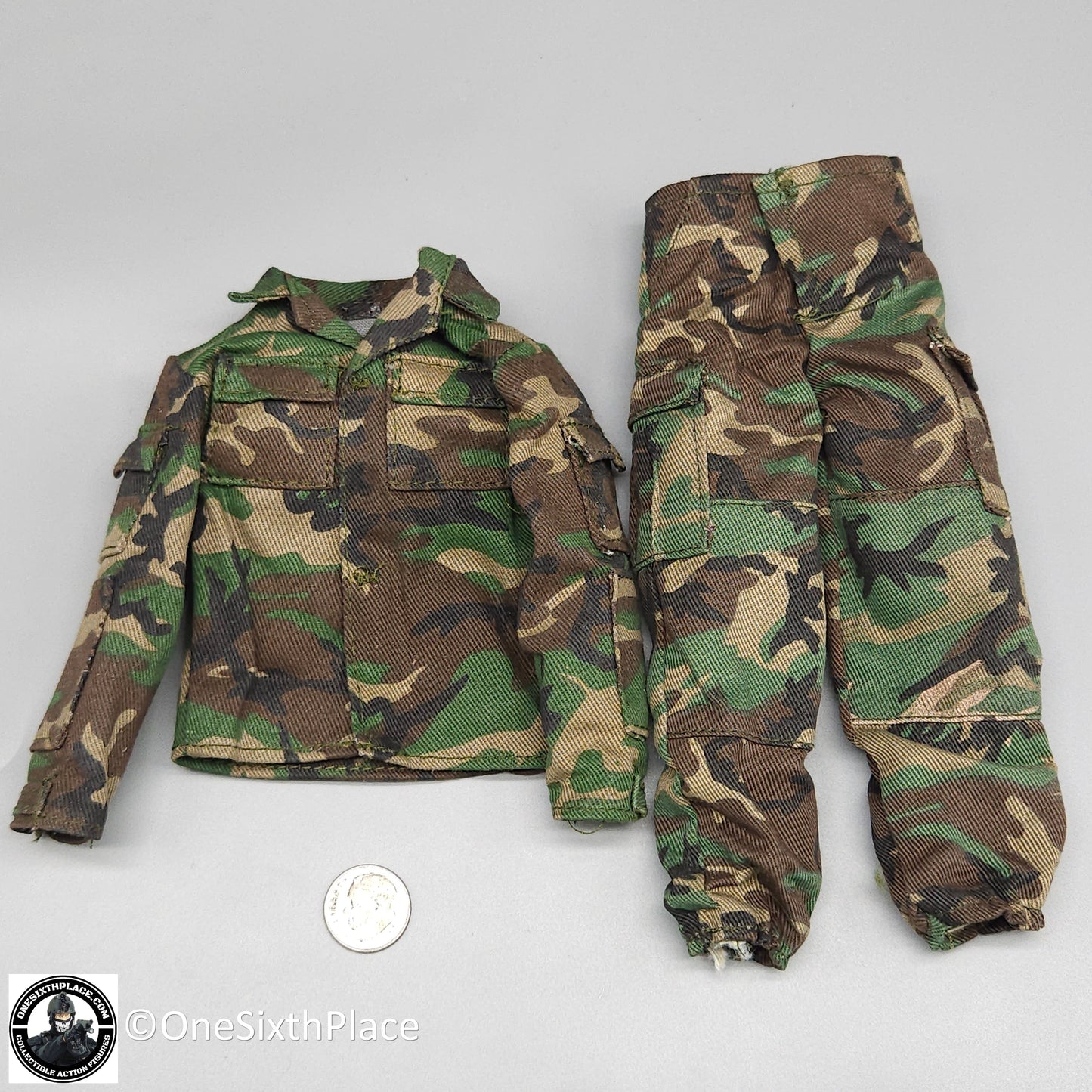 1:6 scale Ultimate Soldier Modern Woodland Camo BDU Uniform for 12" Figures