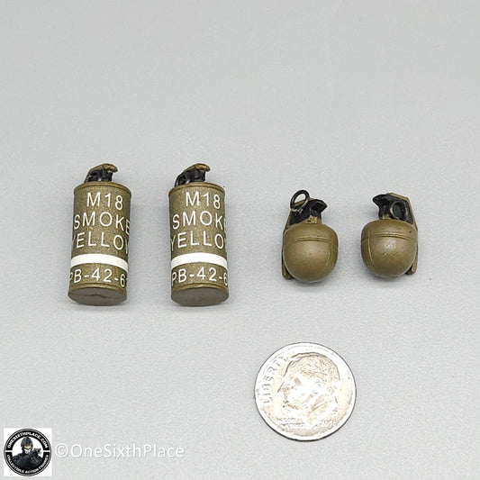1:6 scale Toy Soldier Delta Force Grenades (x4) Pads for 12" Figures