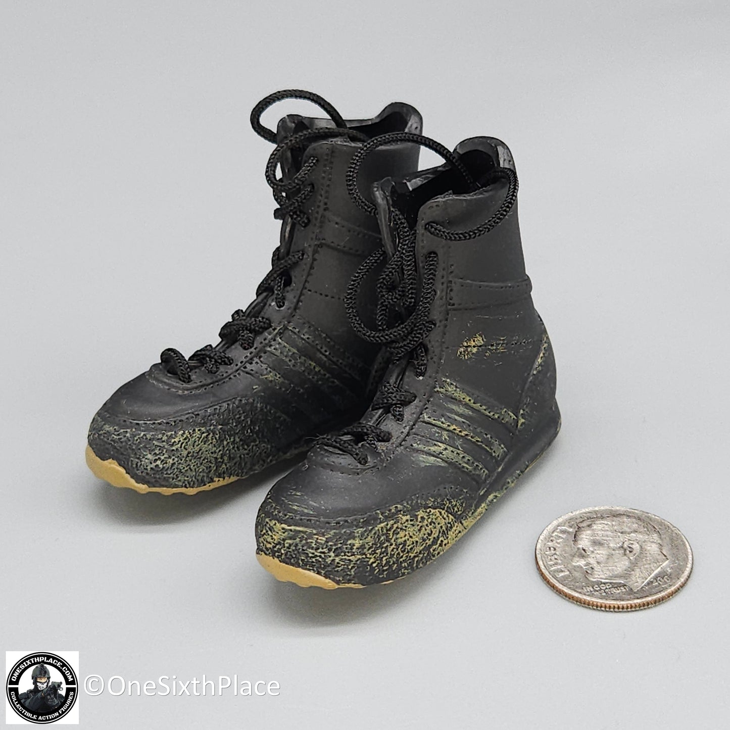 1:6 scale Toy Soldier Delta Force Black Adidas Boots for 12" Figures