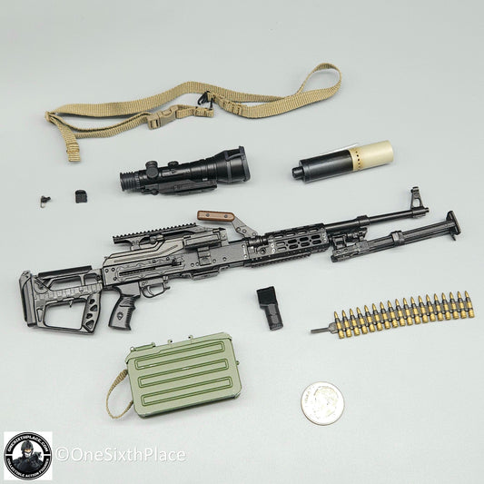 1:6 scale Easy & Simple Russian Special Operations Forces (SSO) PKM Machine Gun for 12" Figures