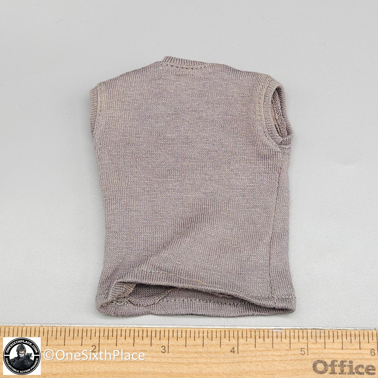 1:6 scale Easy & Simple Mens Gray Sleeveless T-Shirt w/ Padding for 12" Figures