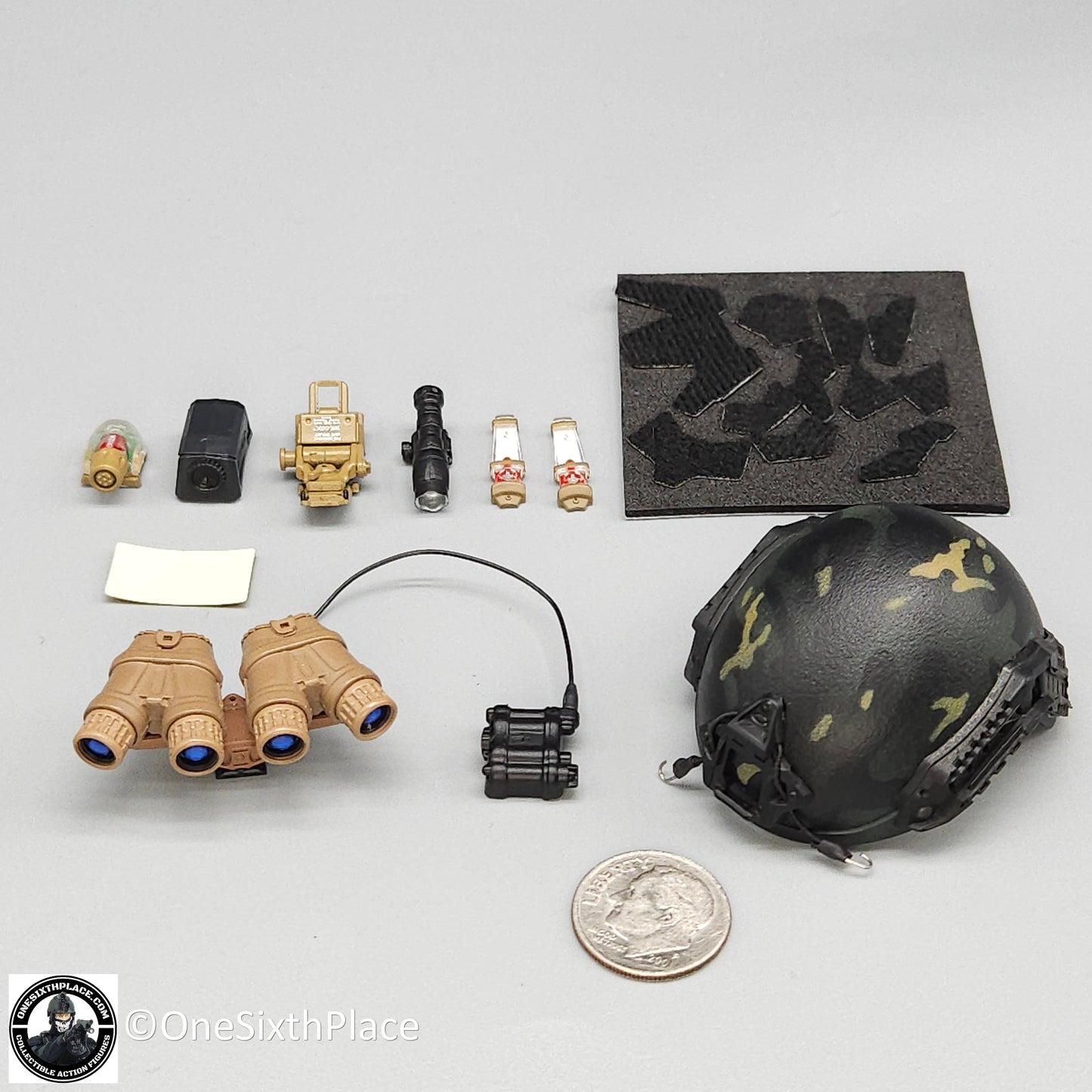 1:6 scale Easy & Simple Paramilitary Forces Operator Helmet w/ NVG for 12" Figures