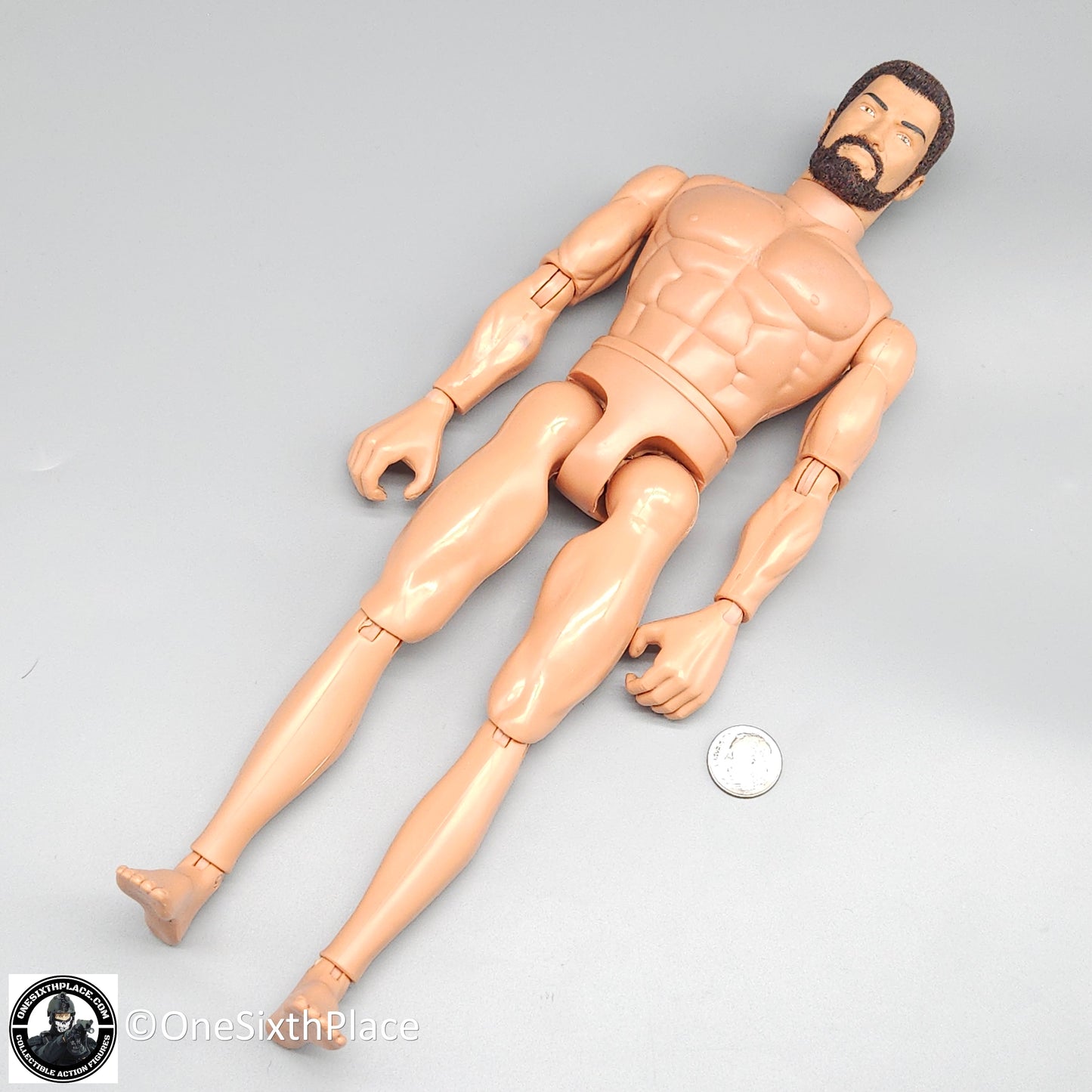 1:6 scale Hasbro GI Joe 1996 Male Body w/ Flocked Beard & Hair 12" Figure
