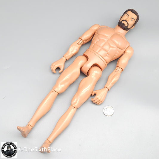 1:6 scale Hasbro GI Joe 1996 Male Body w/ Flocked Beard & Hair 12" Figure