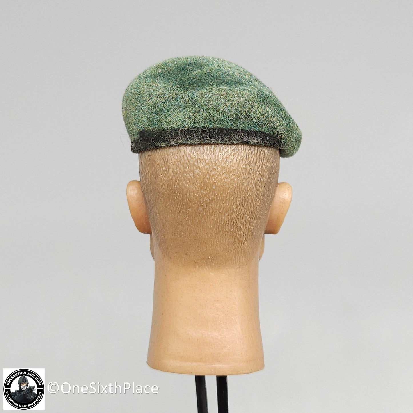 1:6 scale BBI Green Beret Eagle Molded Beret Hat (Weathered) for 12" Figures