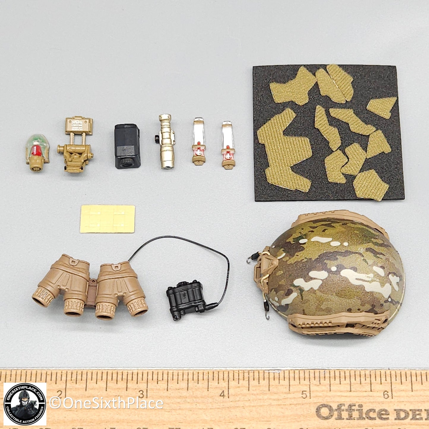 1:6 scale Easy & Simple Paramilitary Forces Operator Multicam Helmet w/ NVG for 12" Figures