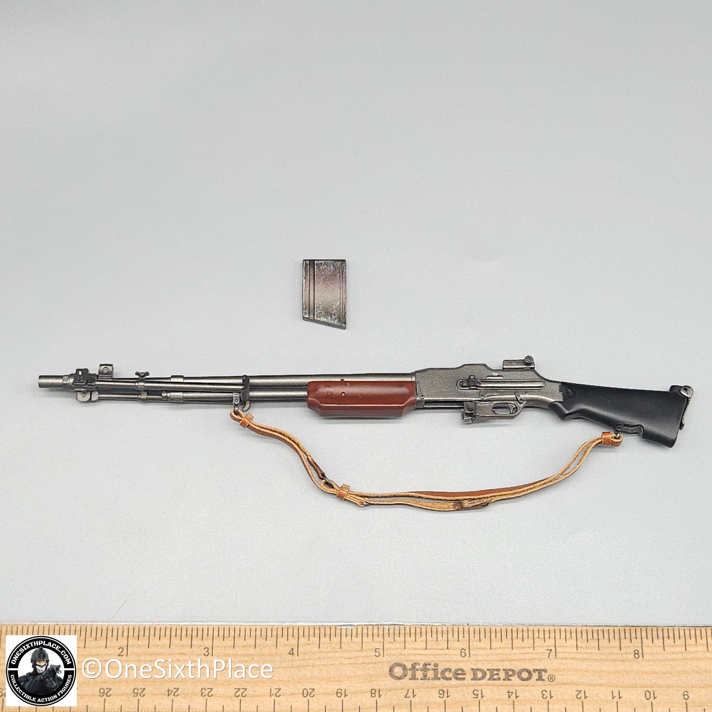 1:6 scale Dragon WWII BAR Rifle w/ Bi-Pod & Custom Sling for 12" Figures