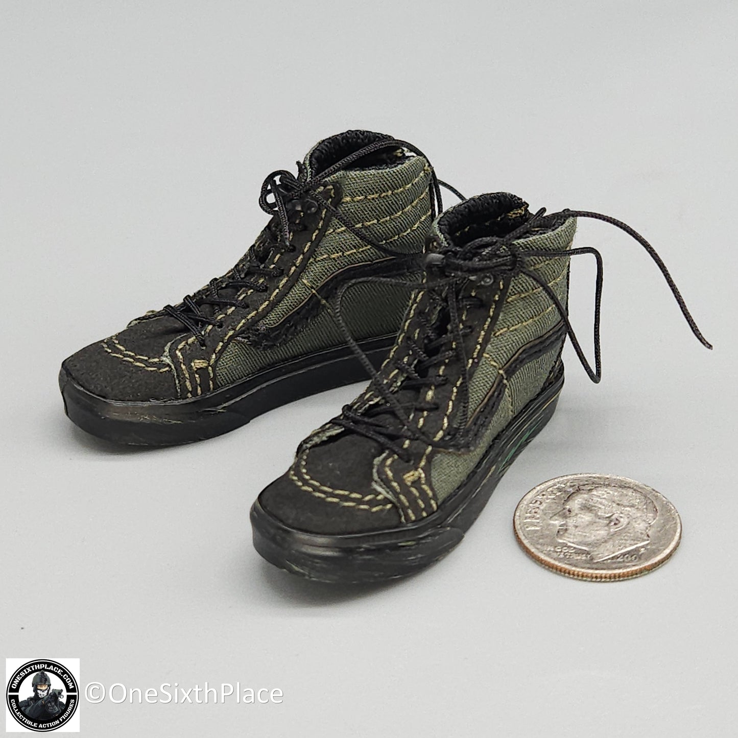 1:6 scale Easy & Simple Paramilitary Forces Operator Green Skate Shoes for 12" Figures