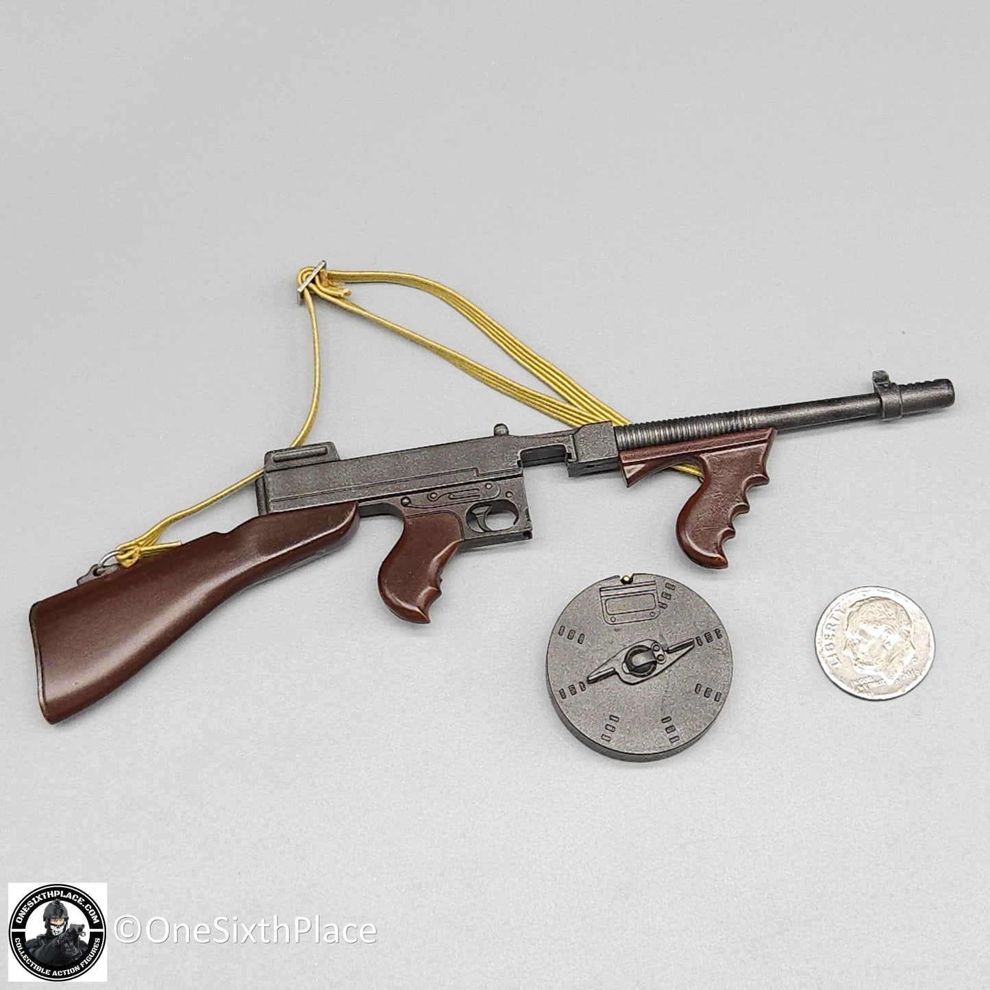 1:6 scale Dragon WWII Thompson Submachine Gun w/ Drum Mag for 12" Figures