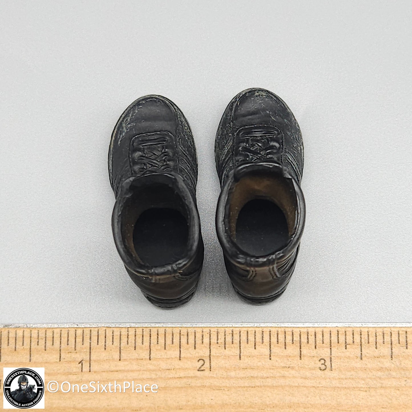 1:6 scale BBI Black Adidas Tactical Boots )Foot Type) for 12" Figures