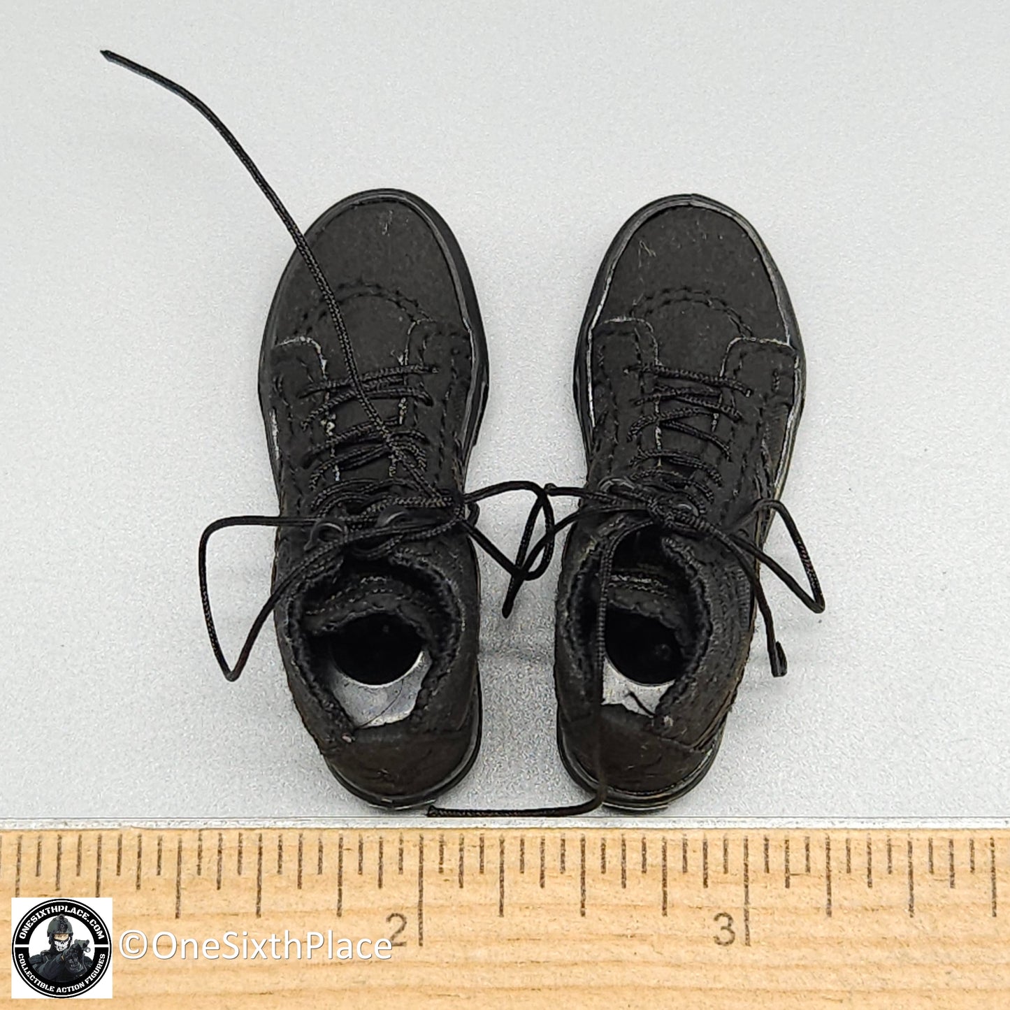 1:6 scale Easy & Simple Paramilitary Forces Operator Black Skate Shoes for 12" Figures