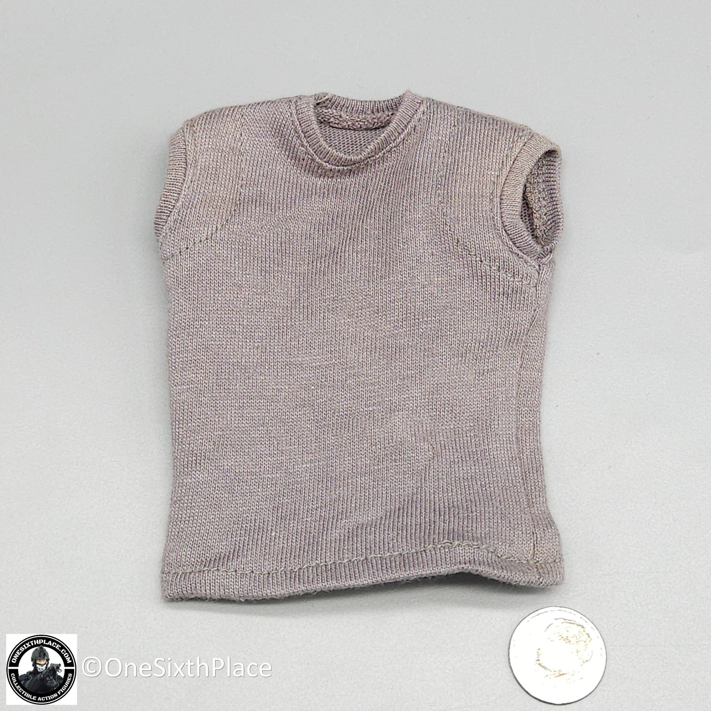 1:6 scale Easy & Simple Mens Gray Sleeveless T-Shirt w/ Padding for 12" Figures