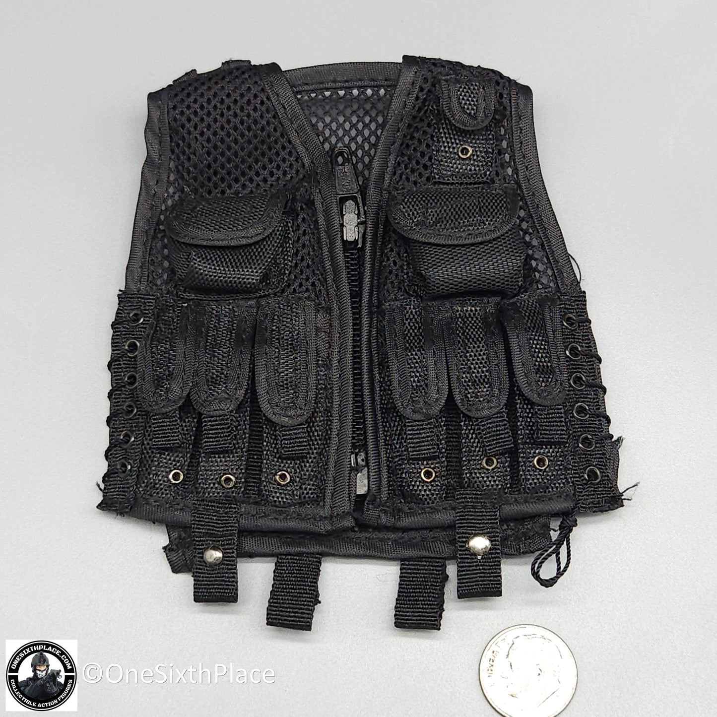1:6 scale Dragon Delta Force Jeff Black Mesh Assault Vest for 12" Figures