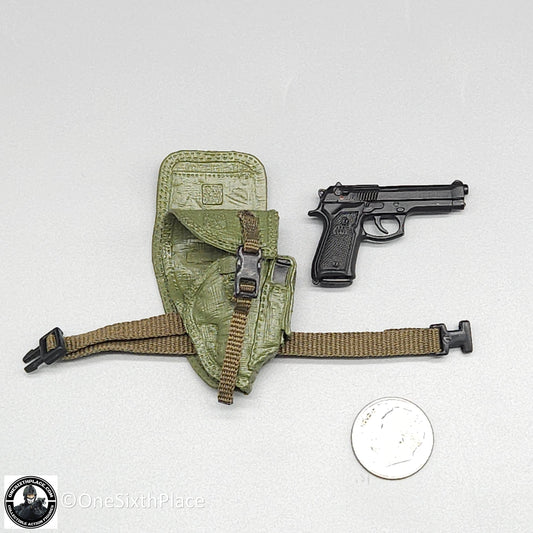 1:6 scale BBI USMC Sniper Snake Metal M9 Pistol w/ Holster for 12" Figures