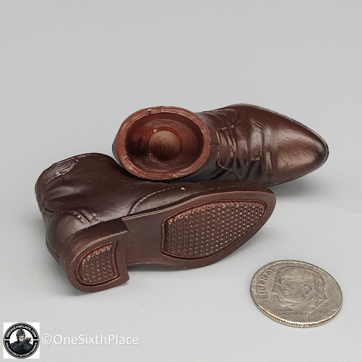 1:6 scale Shinning Toys US Navy F14 Aviator Brown Boots for 12" Figures