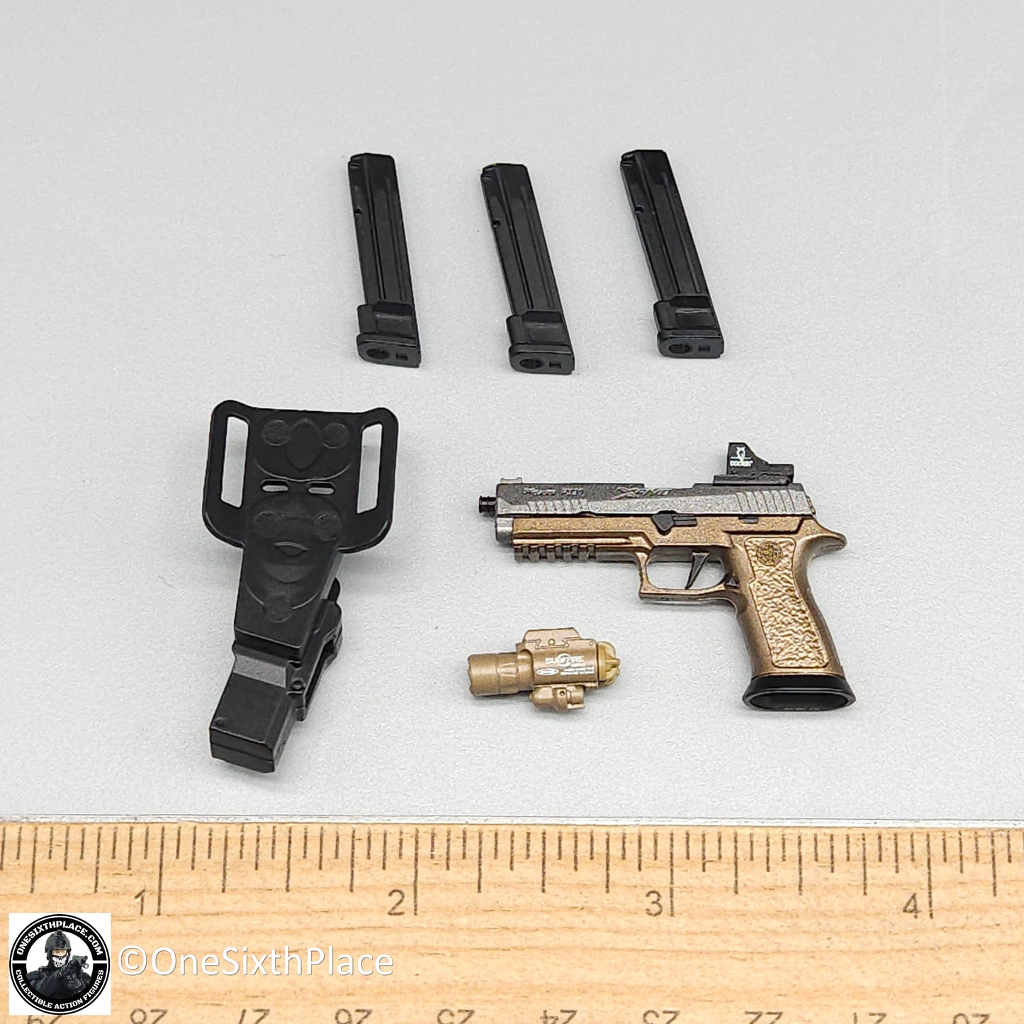 1:6 scale Easy & Simple Paramilitary Forces Operator Tan Sig P320X5 Pistol 12" Figures