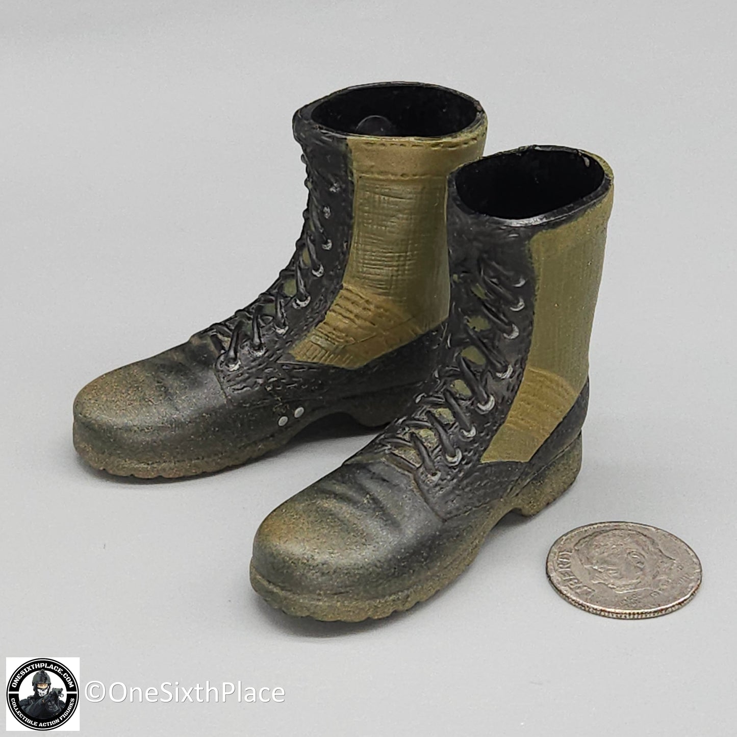 1:6 scale SOTW Vietnam US Jungle Boots (Foot Type) for 12" Figures
