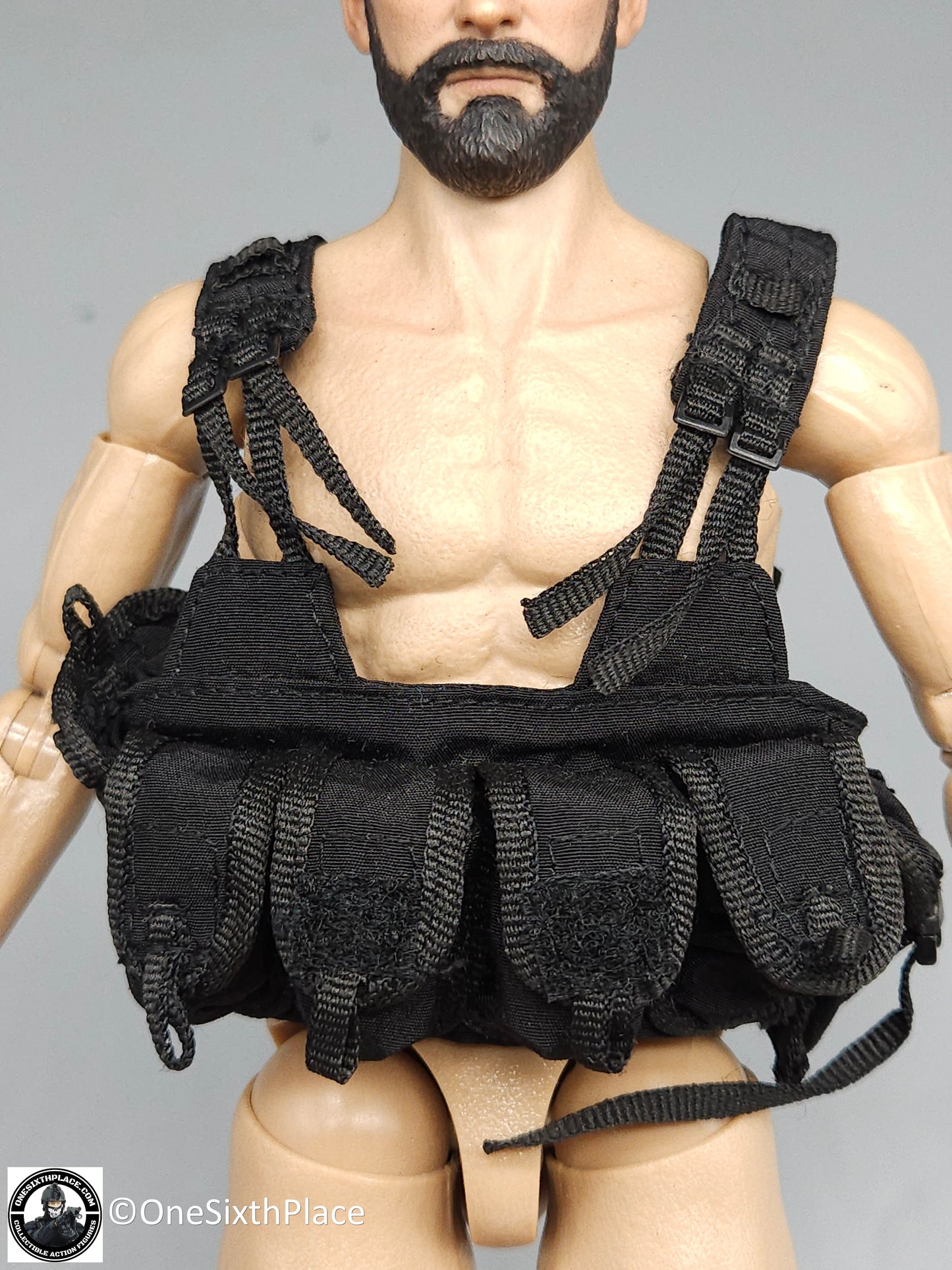 1:6 scale ACE Black Delta Force BHI Chest Rig Harness for 12" Figures
