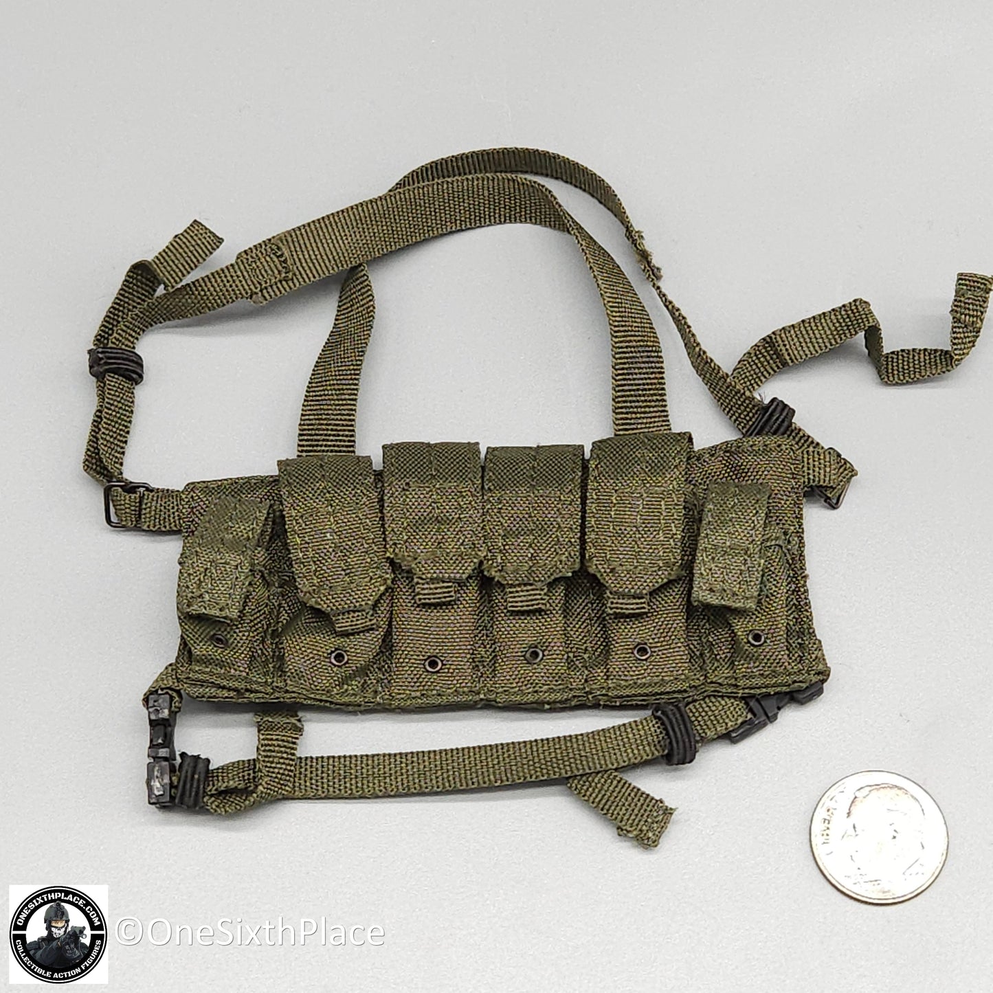 1:6 scale Toy Soldier Delta Force OD Green BHI Chest Rig for 12" Figures