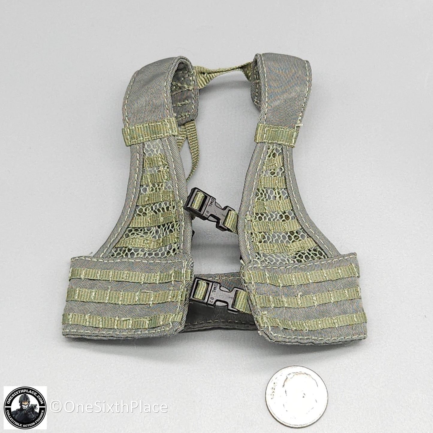 1:6 scale Dragon Clay Green LBV MOLLE Vest for 12" Figures