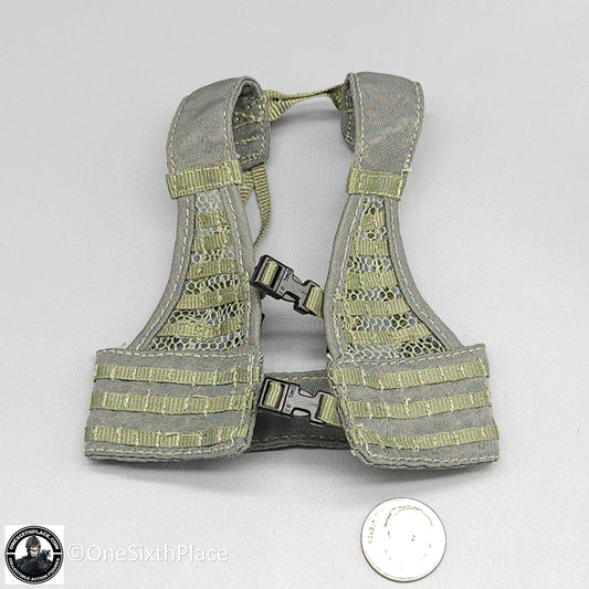 1:6 scale Dragon Clay Green LBV MOLLE Vest for 12" Figures