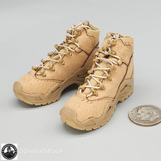 1:6 scale Easy & Simple Russian Special Operations Forces (SSO) Tan LOWA Boots for 12" Figures